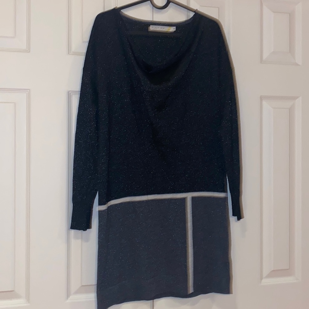 Mastina shiny sweater Midi dress Sz 38